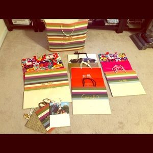LOT of (12) COACH Retail Shopping Gift Paper Bags.